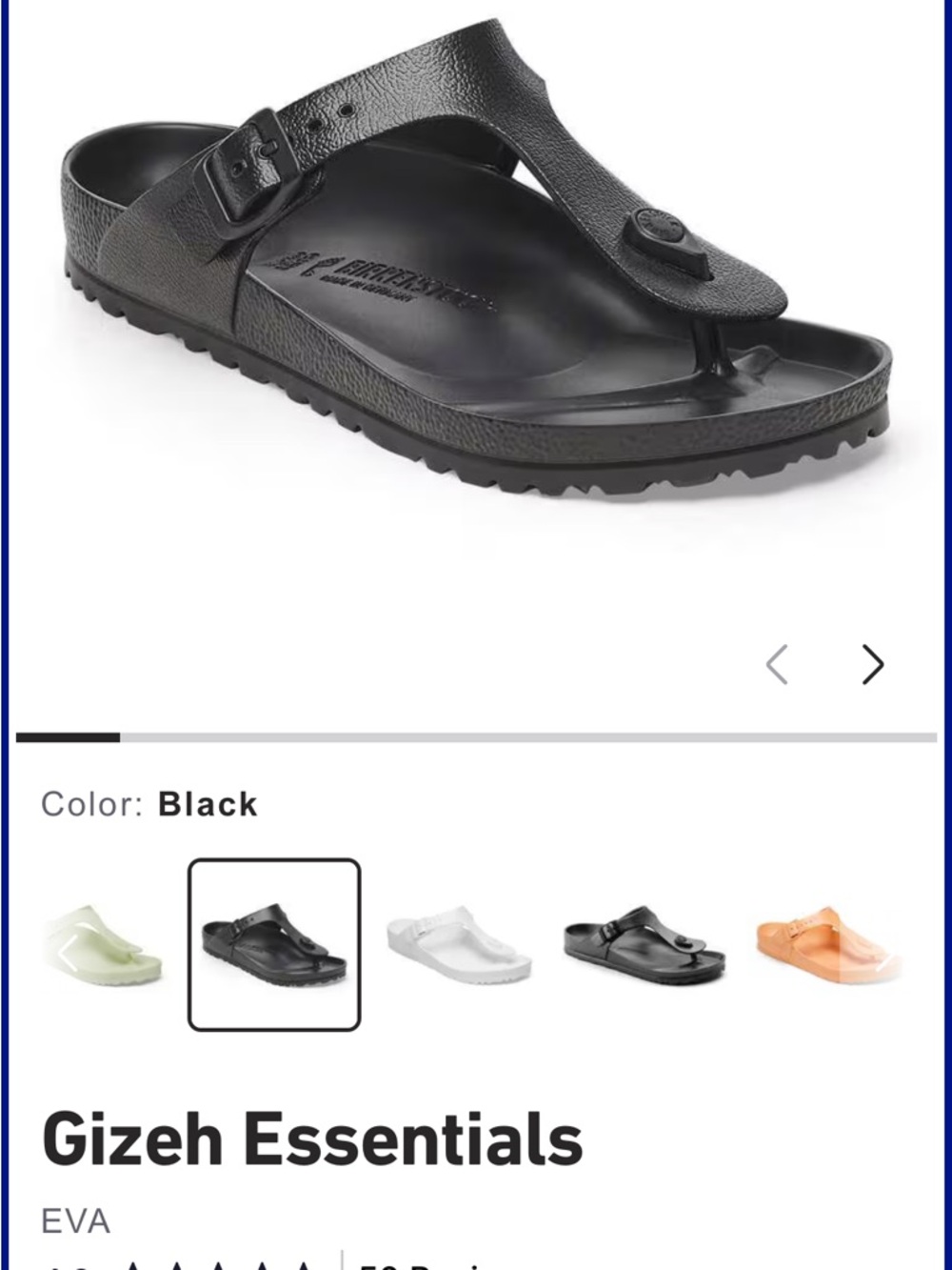 4 Pairs of Birkenstock Gizeh Sandals in Black, Navy, White, Silver - Picture 13 of 13